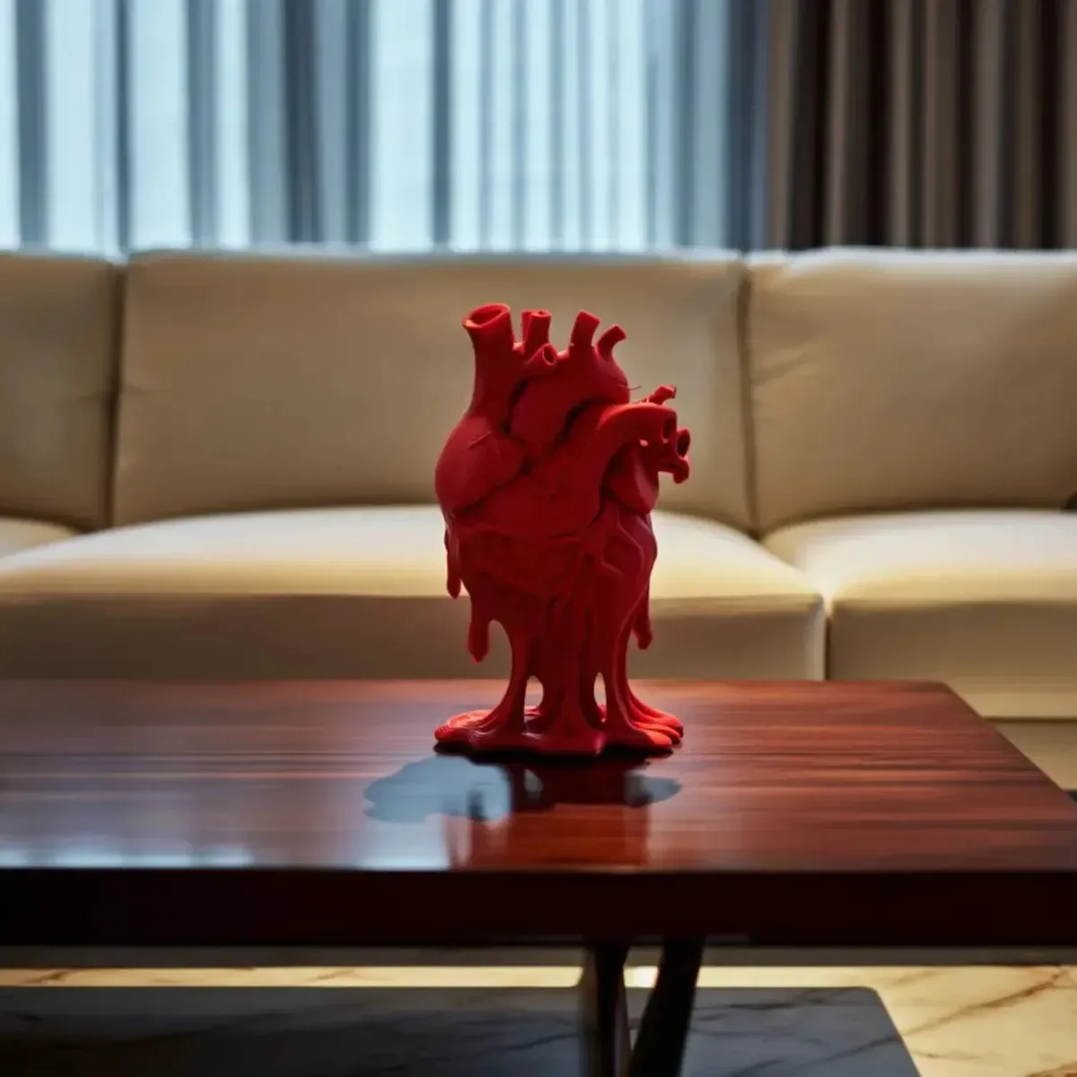 Coração Anatômico 3d Com Base | Modelo Realista Para Estudos