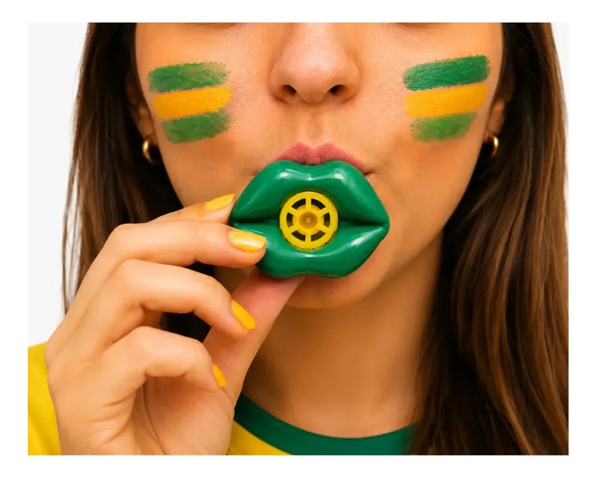 Kit 4 Apitos Copa Do Mundo Torcida Brasil Verde Amarelo 2026 Verde