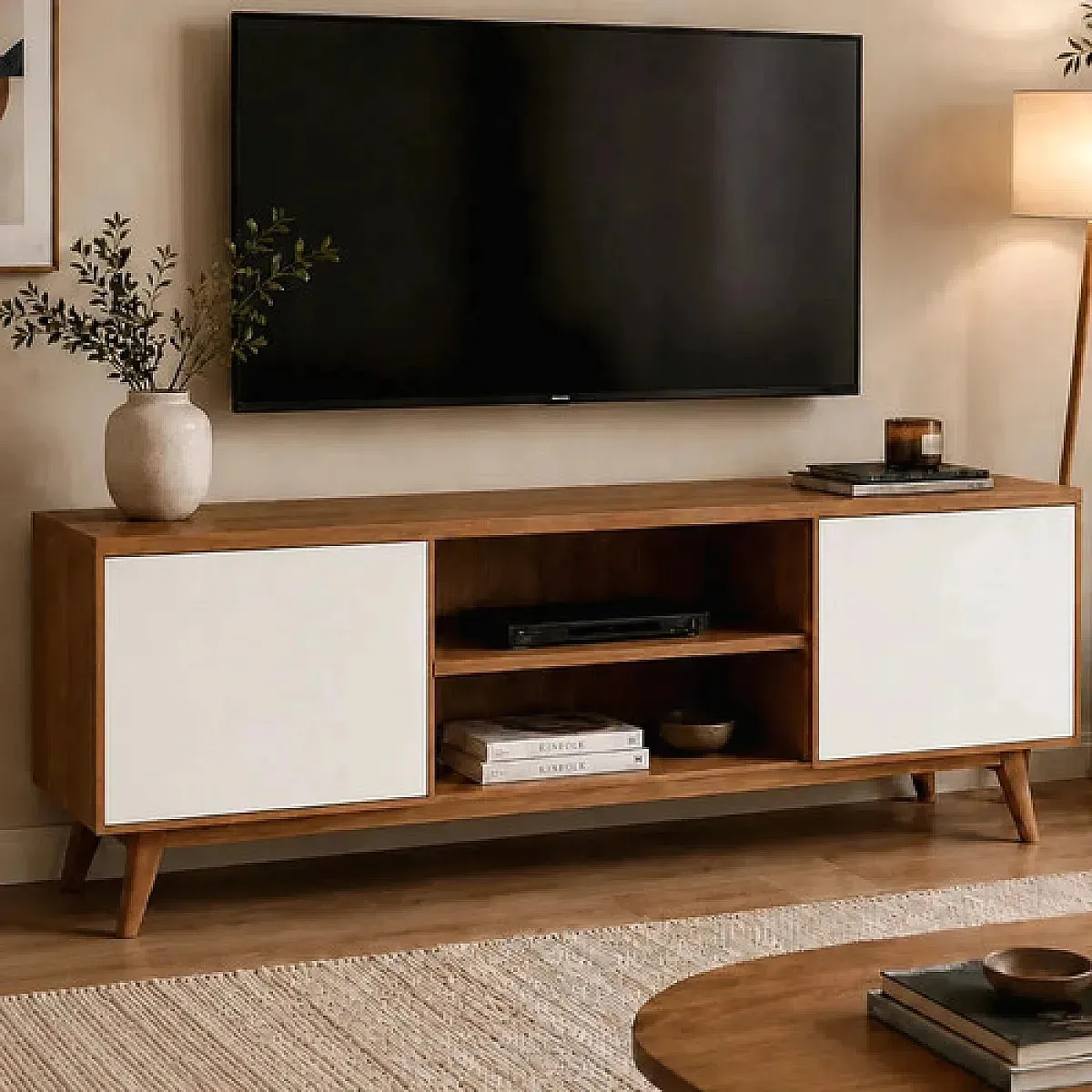 Rack ClickForte Estante para TV MDP para TV até 60" branco de mdp
