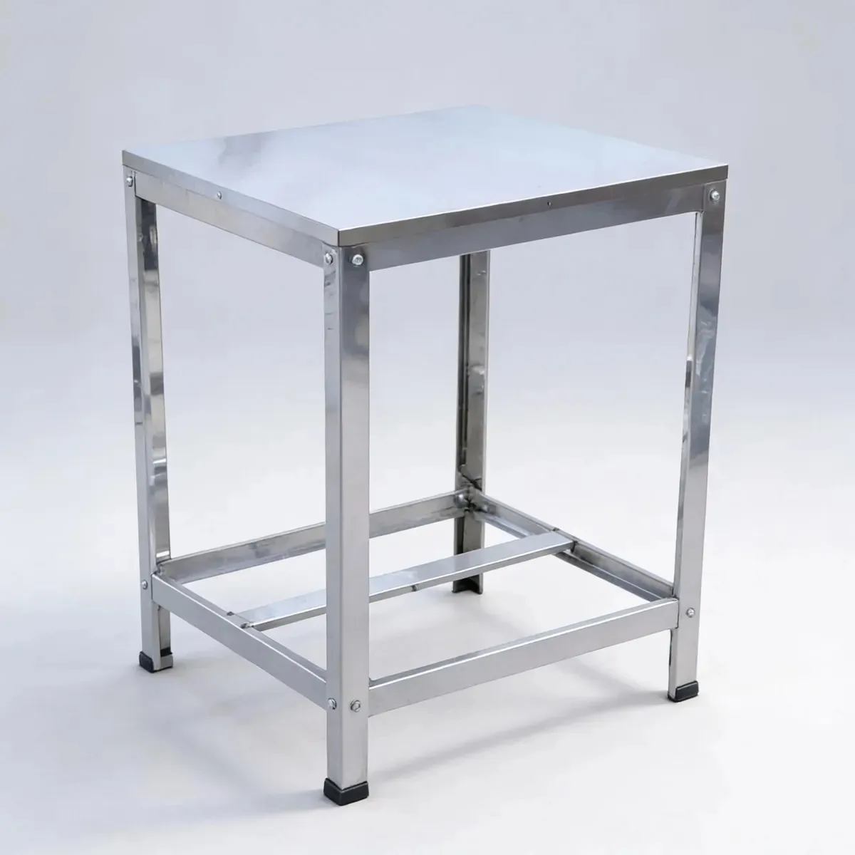Mesa Total Aço Inox Panificação Multiuso 70x70cm Reforçada
