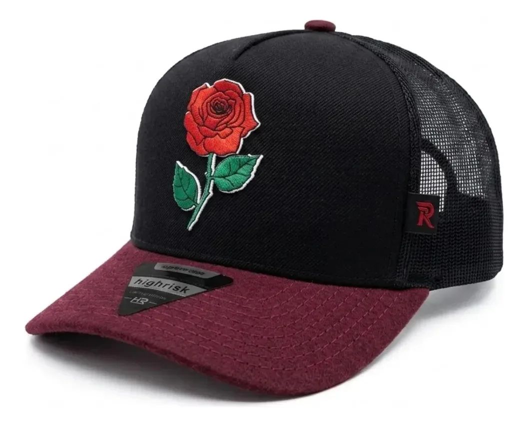 Boné Country Trucker Nossa Senhora Aparecida Agro Aba Preto Preto/vinho Un Rosário