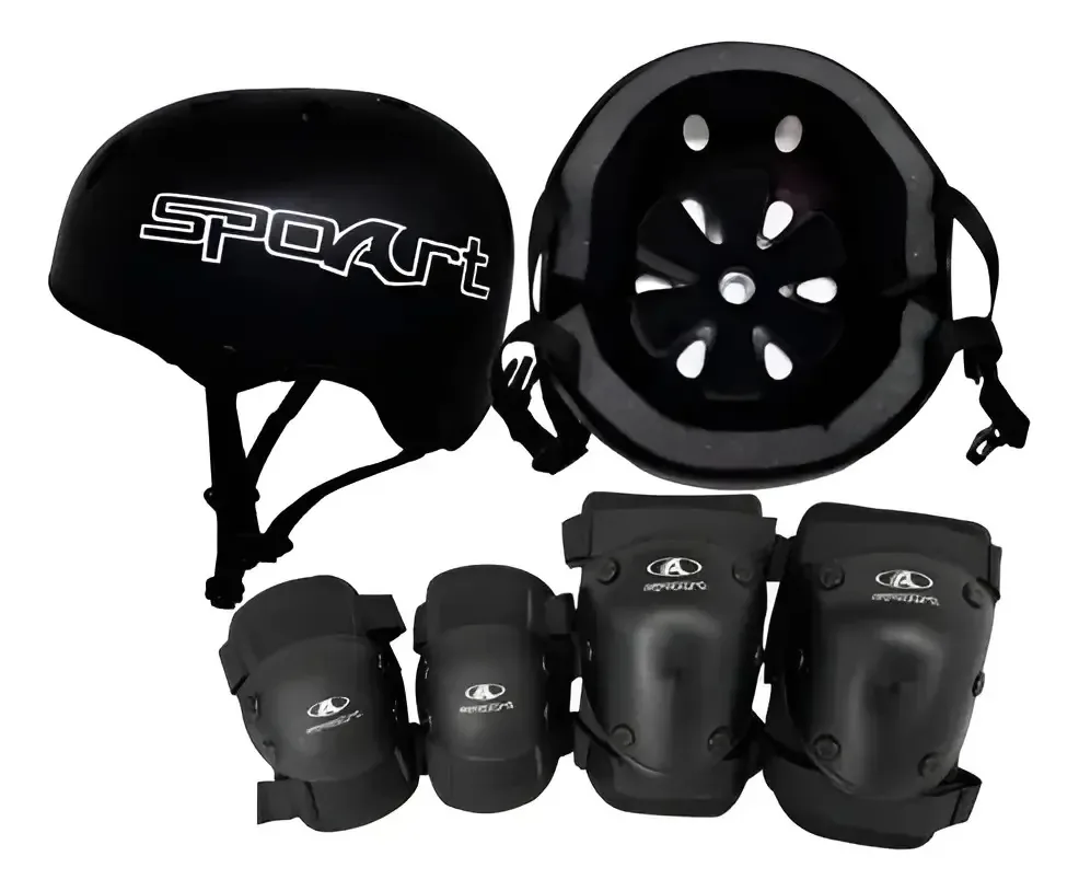 Kit Proteção Infantil Capacete Skate Bike Patins Completo