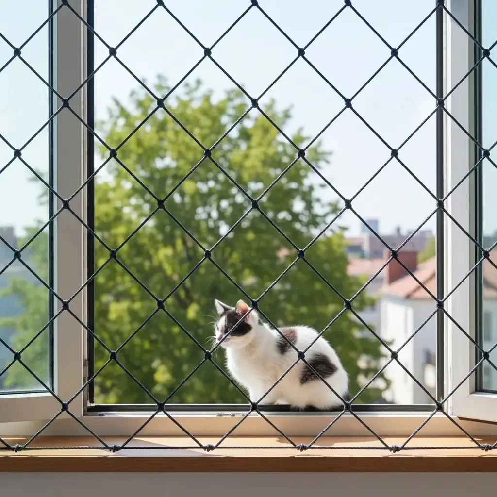 Rede Tela De Proteção Janelas Sacadas Criança Gato 10x3