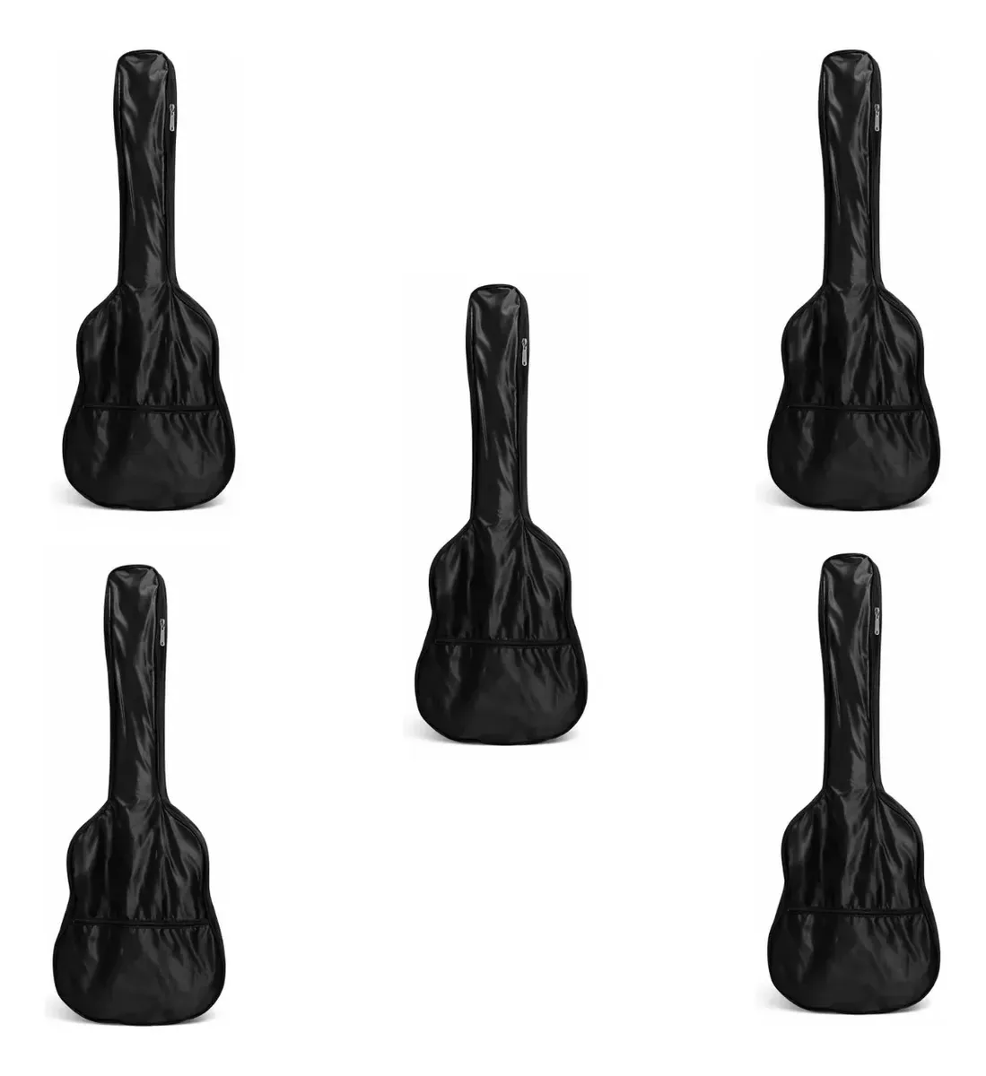 Kit 5 Capas de Luxo SoundBags para Violão Clássico e Folk, Preto
