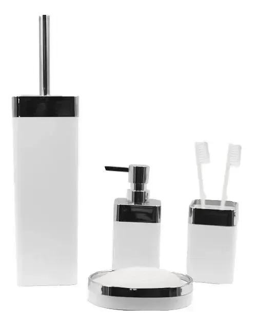 Kit Banheiro Com Acessórios Para Lavabo 4 Peças