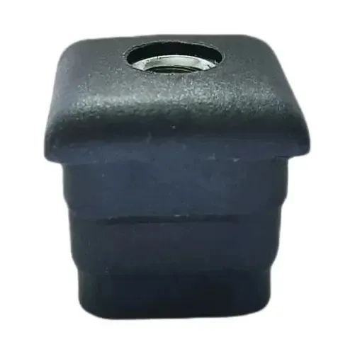 Ponteira Sapata Metalon 25x25- 50 Peças Preto
