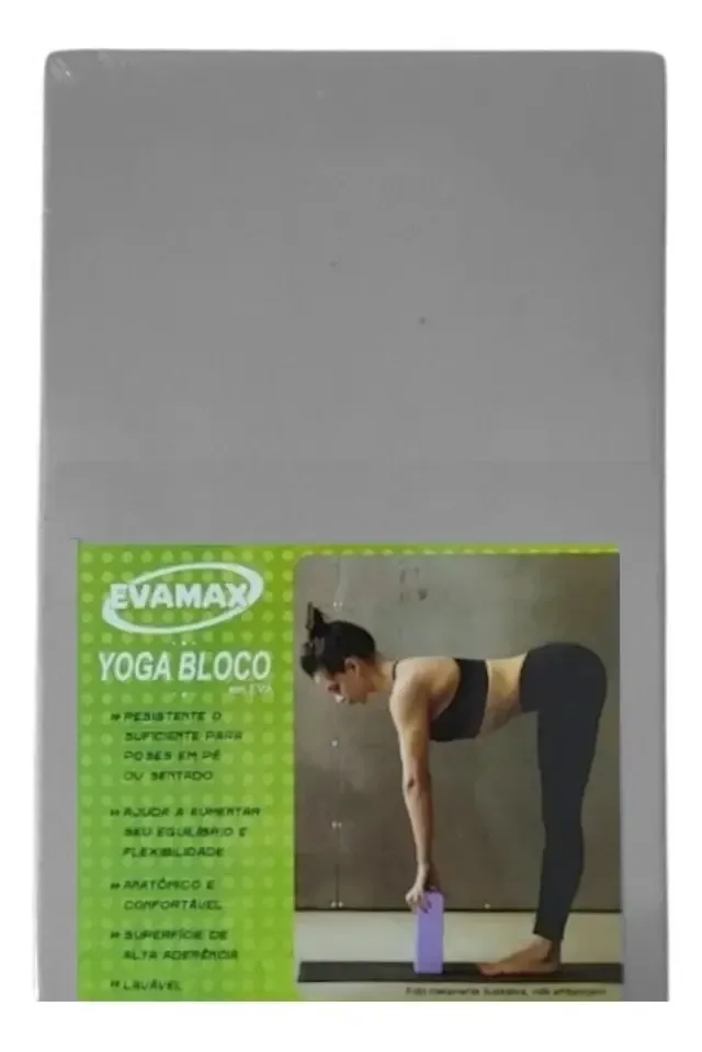 Bloco para Yoga e Pilates Evamax Cinza