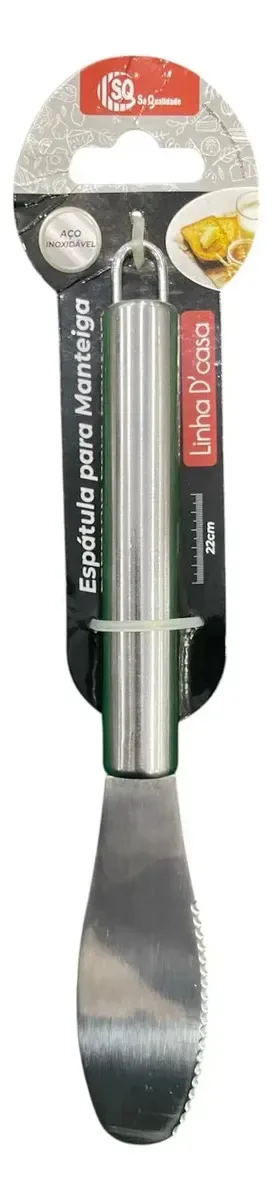 Espátulas Para Manteiga Em Aço Inox 22 Cm Prateado