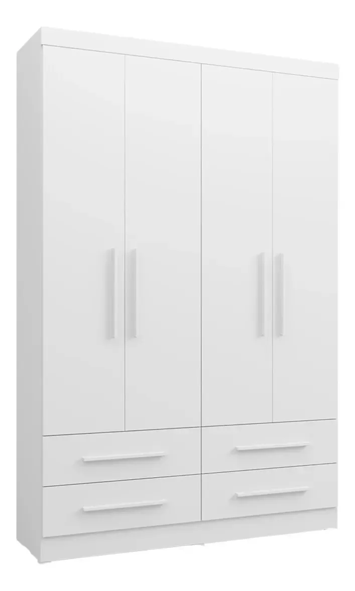 Guarda Roupas Majestic 4 Portas 4g Compacto Batrol Branco