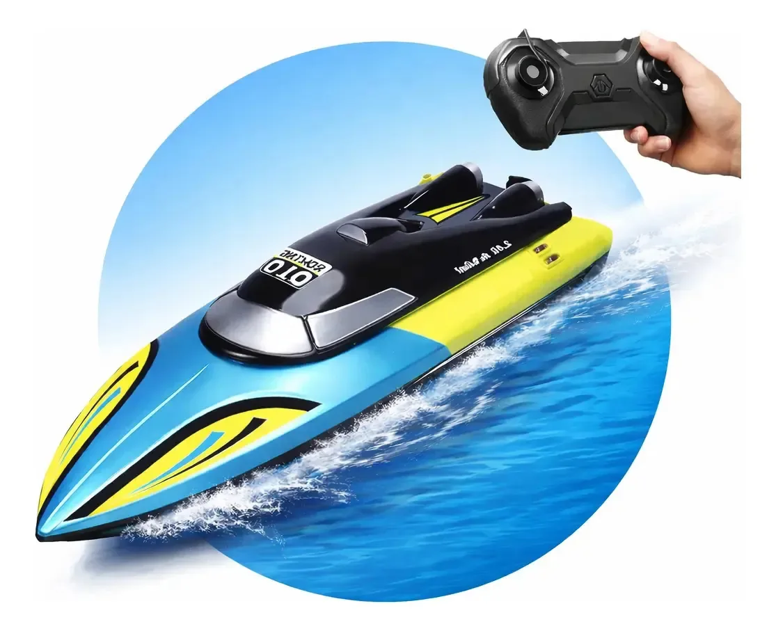 Lancha Barco Corrida Brinquedo Rc 2.4g Controle Remoto 30kmh
