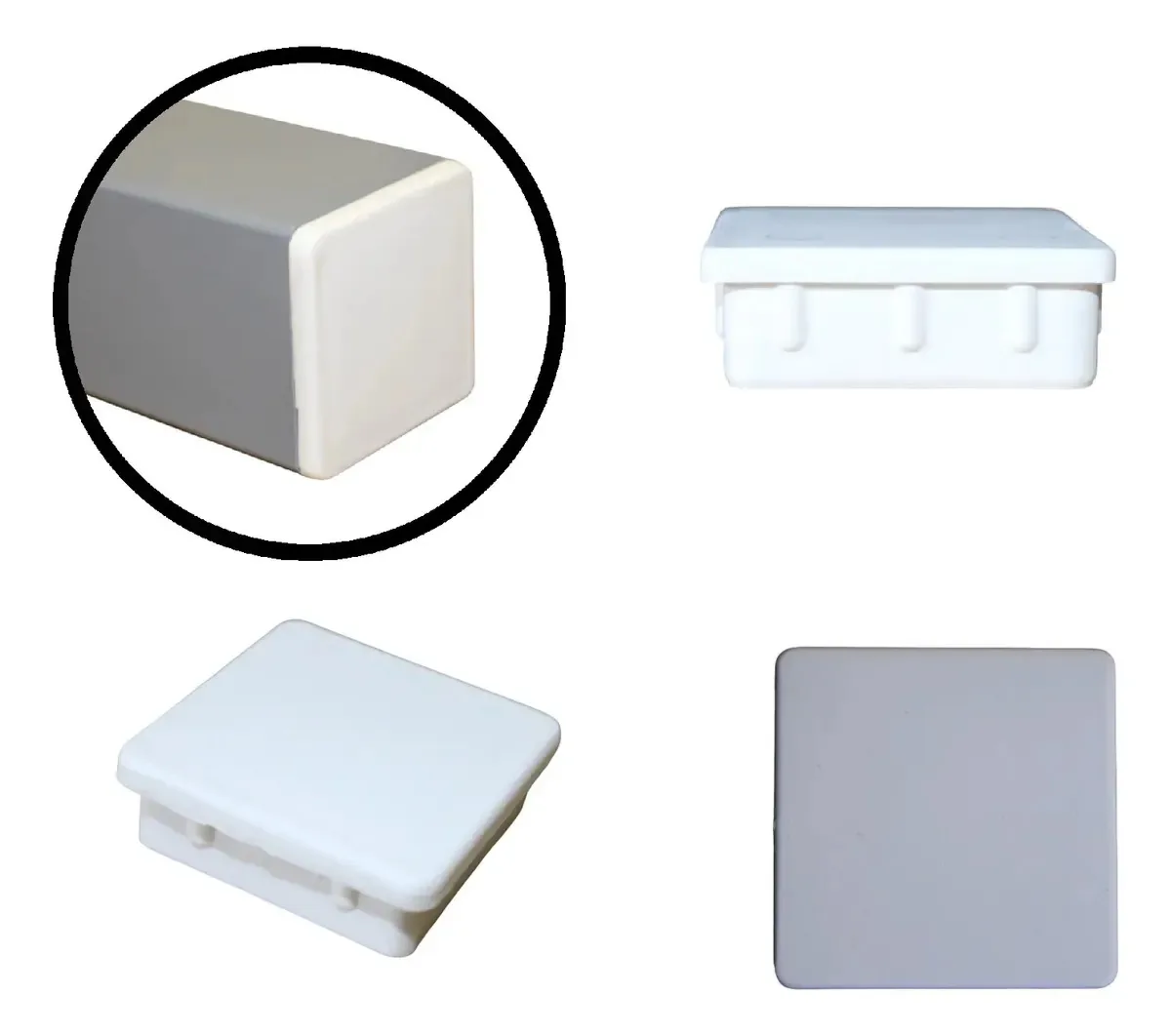 Tampa Metalon Quadrada 50x50 Branca - 10 Un. Branco
