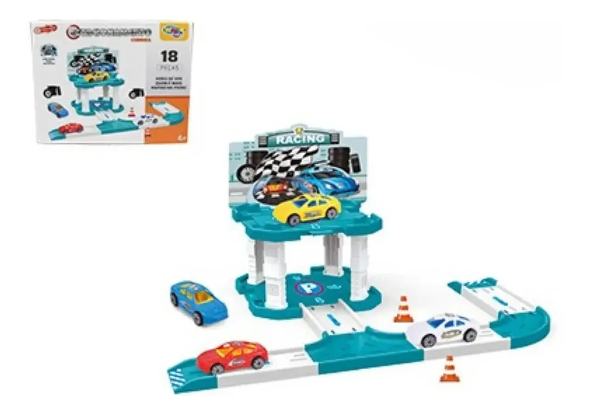 Pista Estacionamento Corrida 18 Pcs