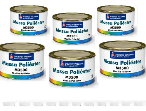 Kit 6 Massas Poliéster Auto M3500 750g Sherwin Williams +cat