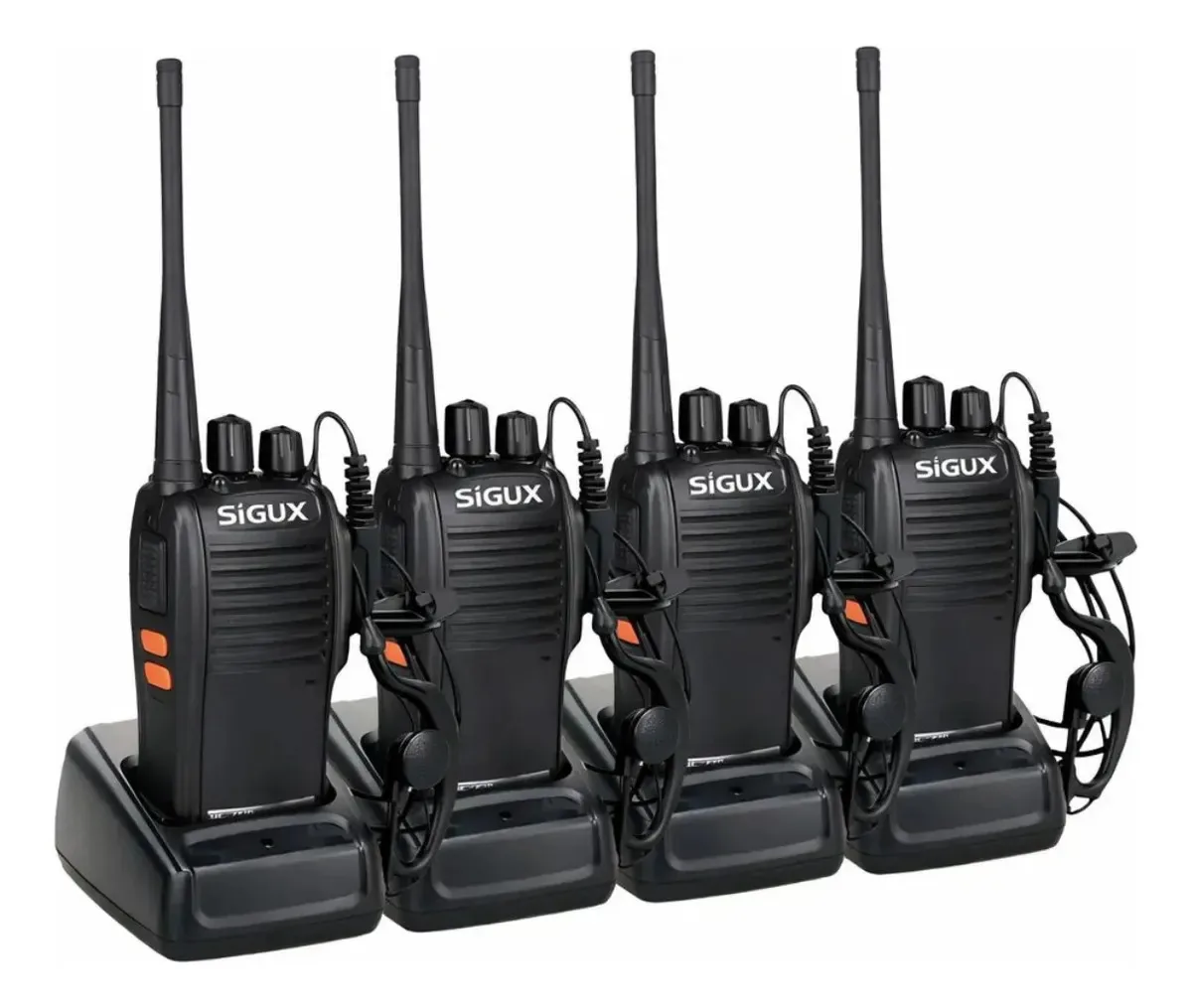 Kit 4 Rádios Comunicadores Baofeng Bf-777s Alta Performance Walkie Talkie Profissional Esportivo Sem Fio Original Alta Segurança Comunicação Show Eventos 400 ~ 470mhz 127/220v 16ch Ht Walk Talk Sígux