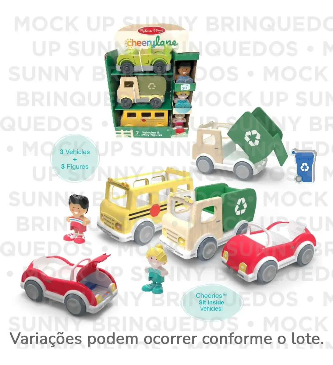 Playset Mini Mundo Veiculos, Melissa & Doug, Sunny