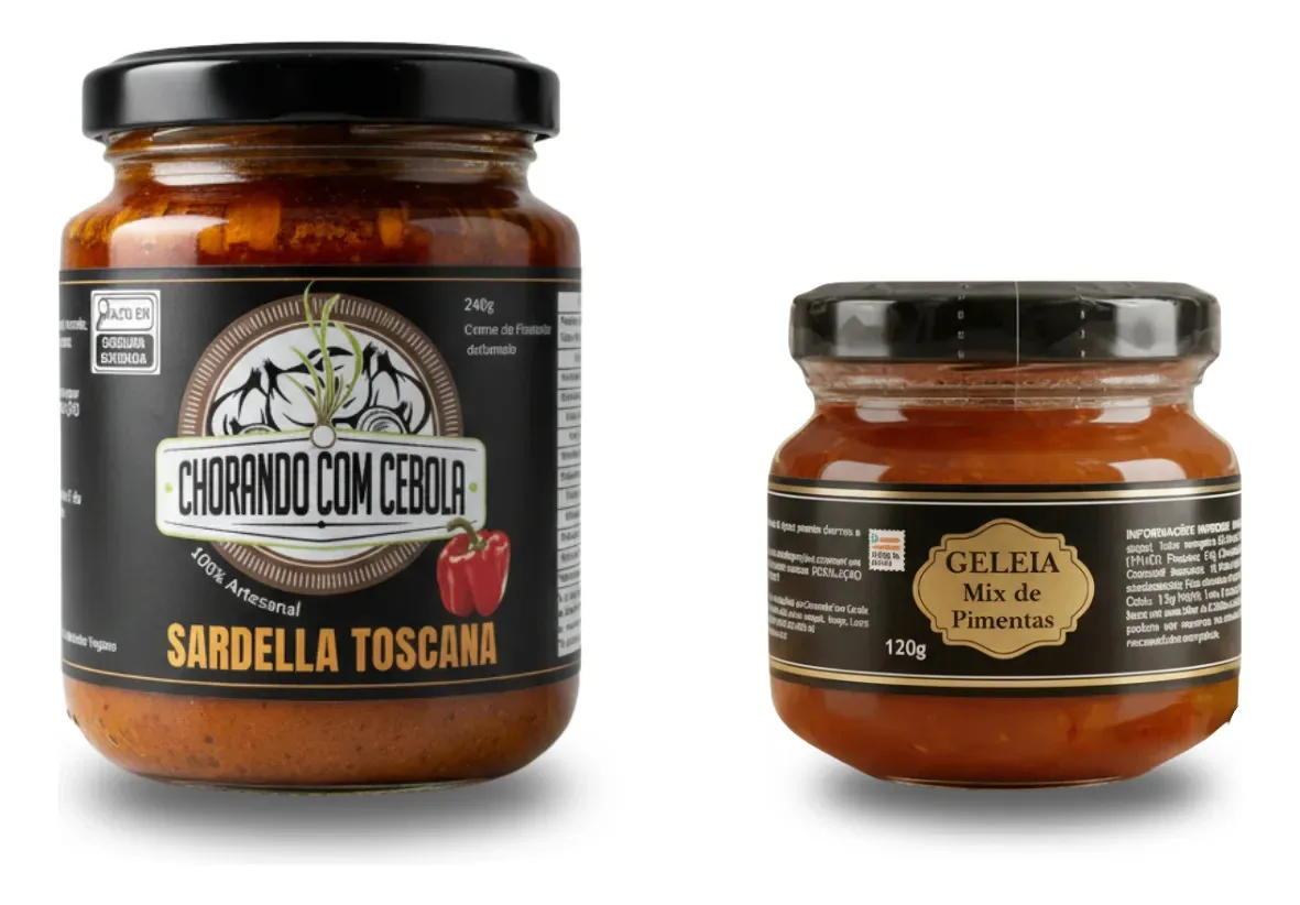 Kit 2 Geleia De Pimentas E Sardella Toscana Vegana