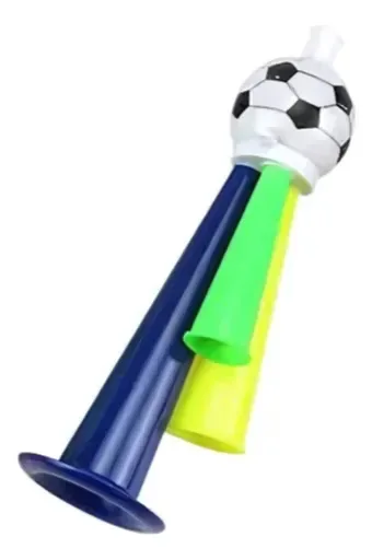 Corneta Vuvuzela Bola 3 Tubos Brasil Copa Do Mundo 22cm