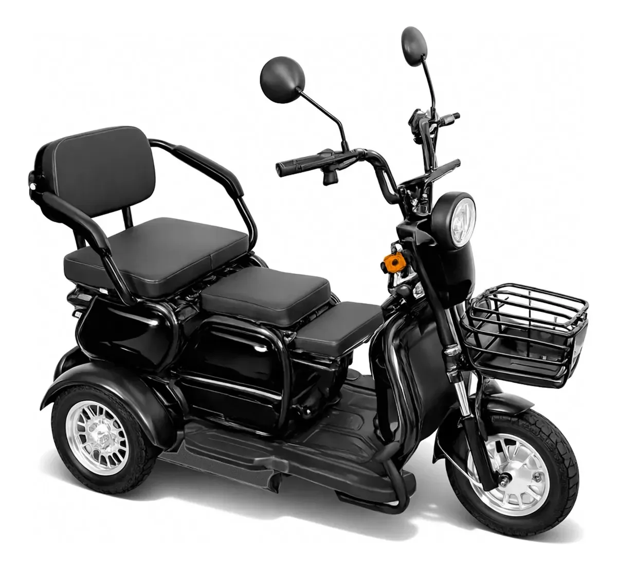 Triciclo elétrico para adultos Nagano NTE60032 colorido preto