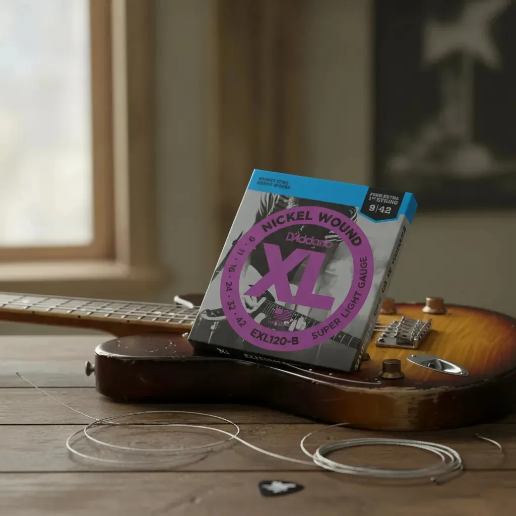 Encordoamento Corda De Guitarra Exl120b Com Mi Extra