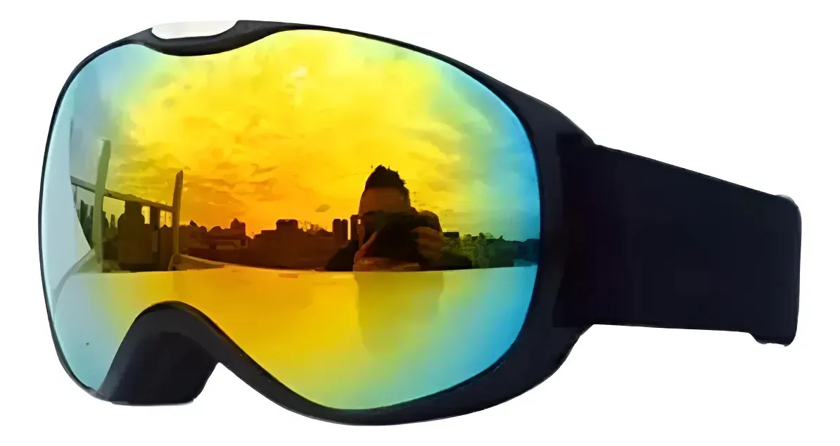 Óculos Ski Profissional Neve Snowboard Esqui Infantil Uv400 Color/espelhado