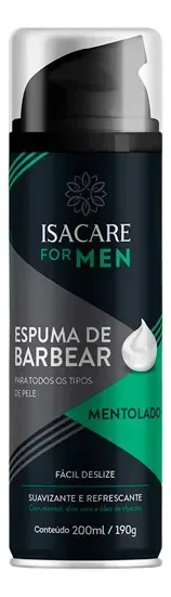 Espuma De Barbear For Men Mentolado Isacare 200ml