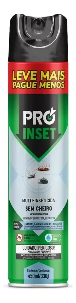 Inseticida Pro Inset Aero 450ml Sem Cheiro