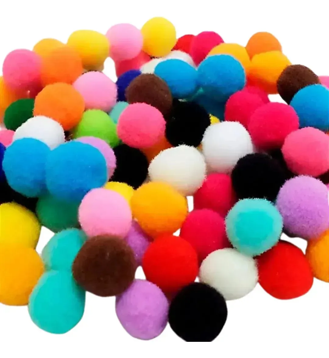 Pompom Mix 1,5cm 100un Bj 0022mix Art Lille