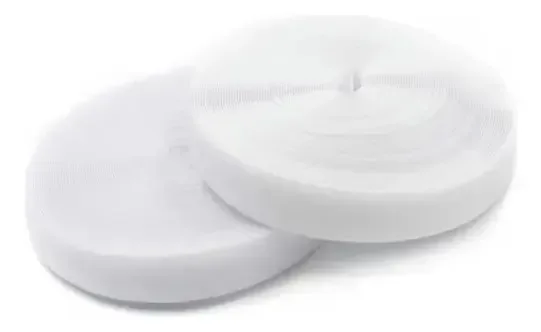 Fecho De Contato Auto Adesivo Branco 5m X 2cm Macho Fêmea Branco