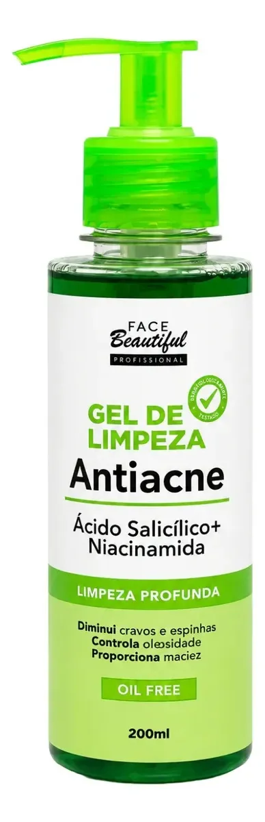 Faceb Gel Limpeza Facial Antiacne 200ml