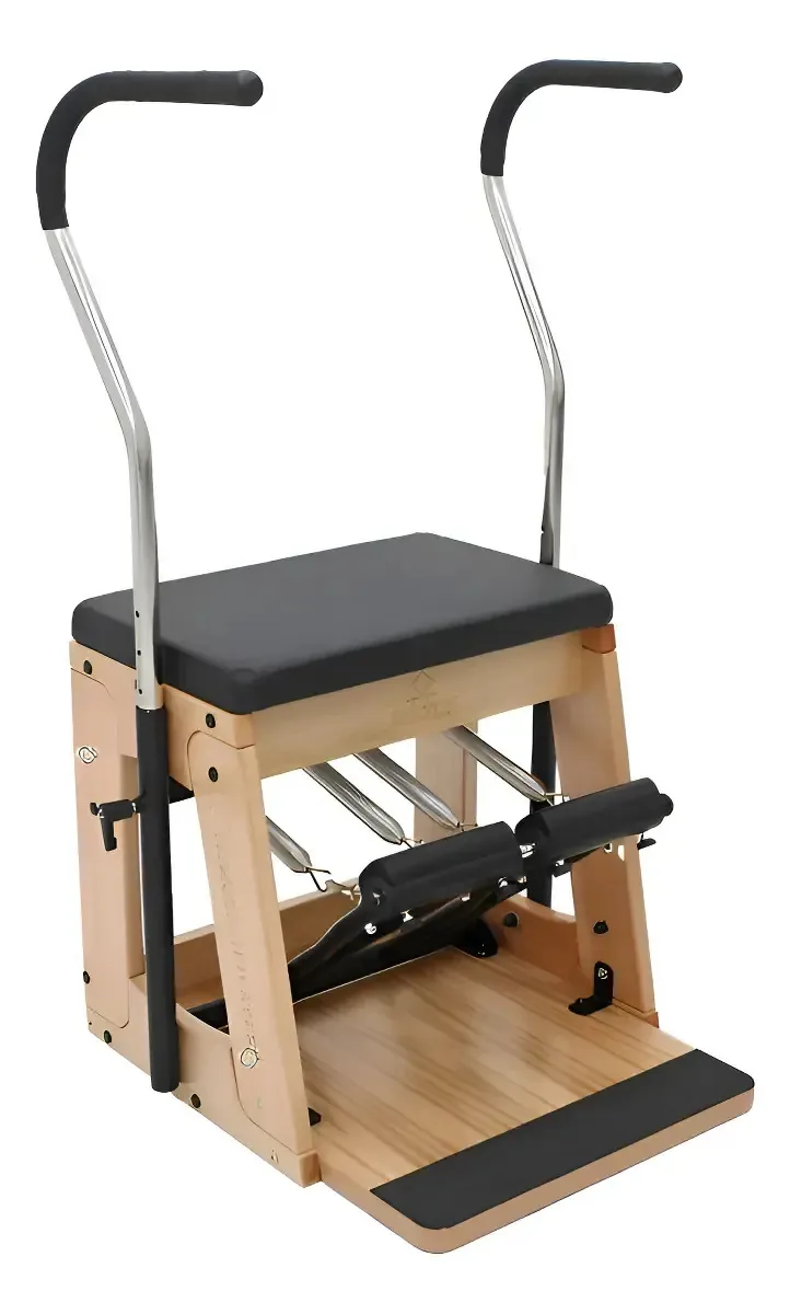 Aparelho Pilates Step Chair Cadeira Combo Arktus De Madeira Preto