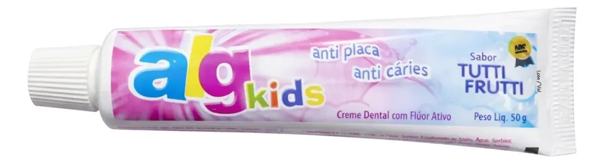 Creme Dental ALG Kids 50g Sabor Tutti-frutti