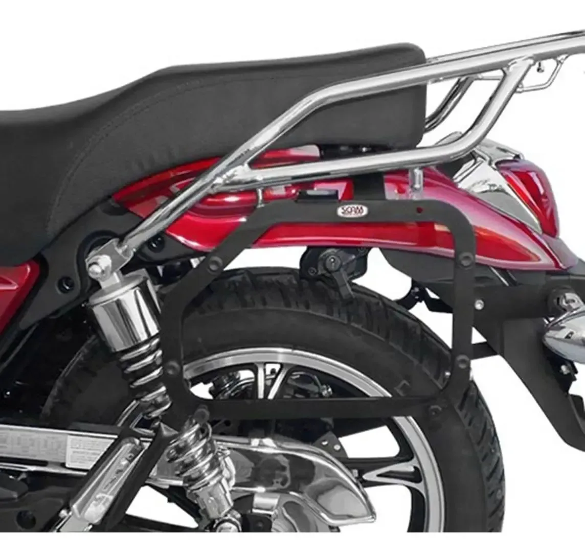Suporte Baus Malas Laterais Chopper Road 150 Scam Preto