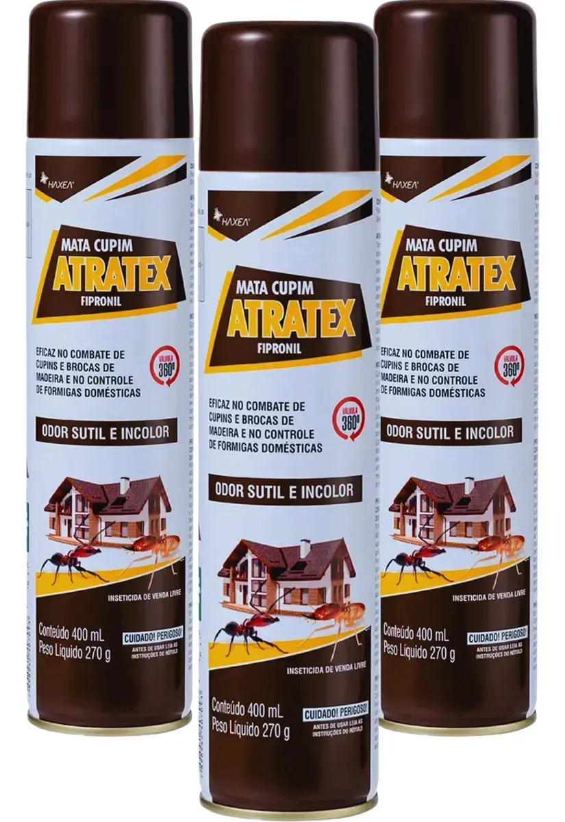 Atratex Extermina Cupim Protege Madeira Incolor 3x400ml