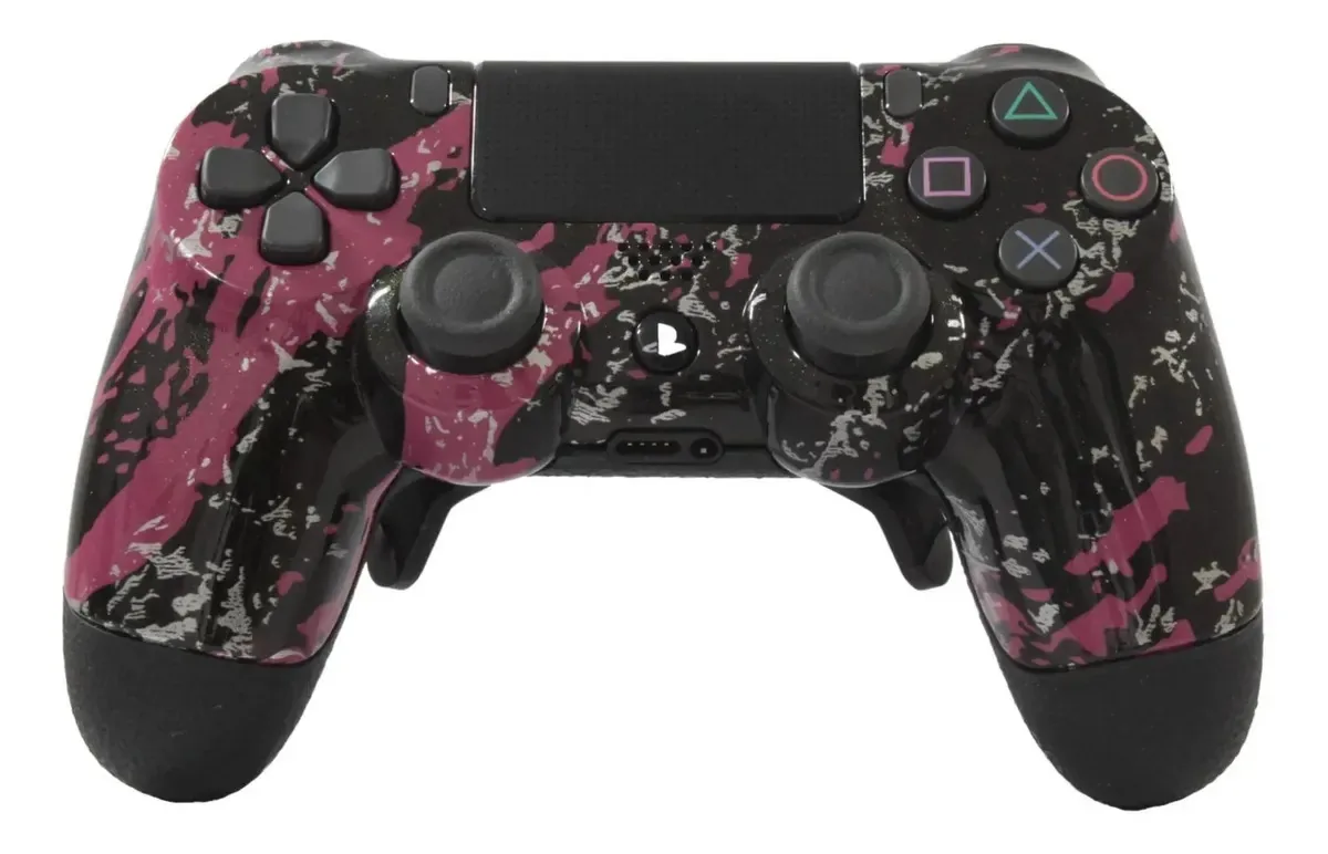 Controle Stelf Ps4 Abstract Pink Casual Controle Sem Paddles