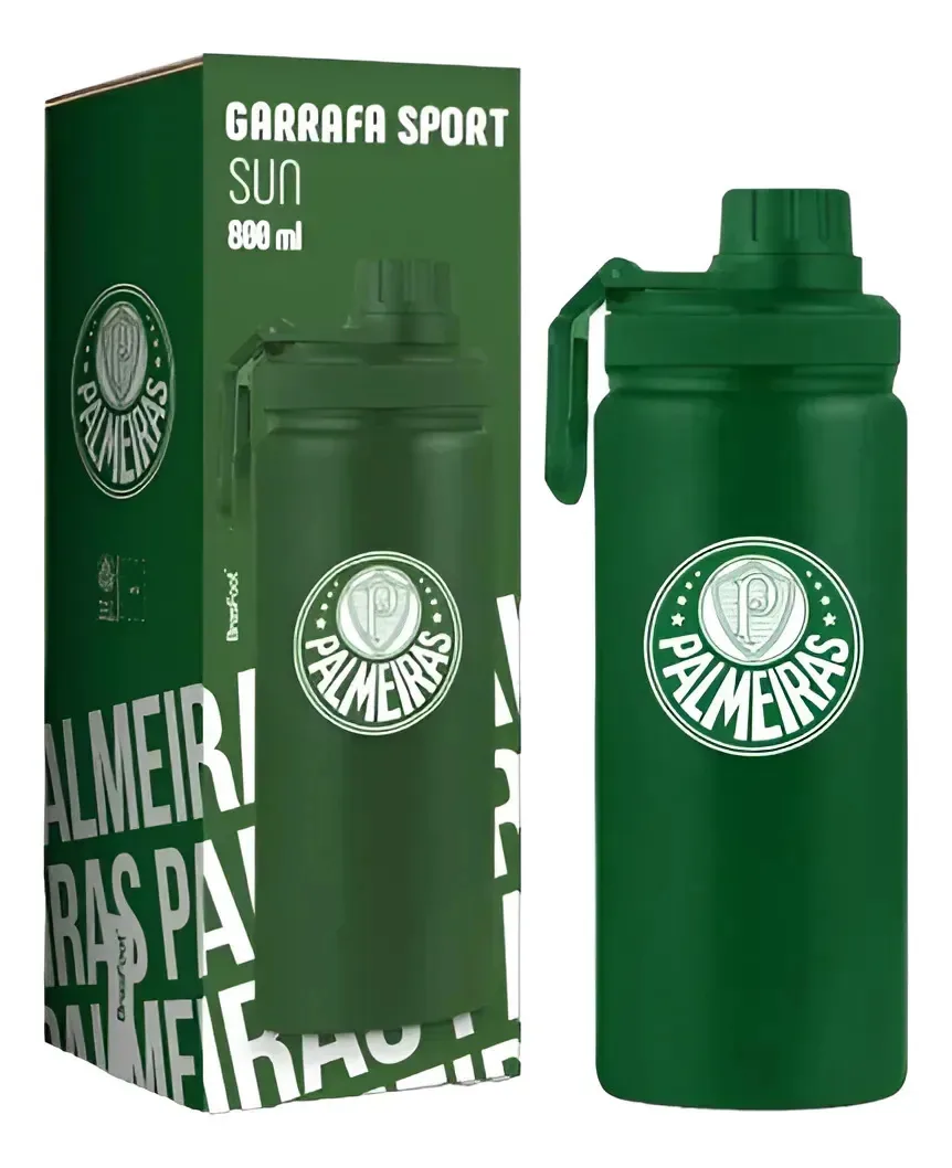 Garrafa Sun Sport 800ml Palmeiras Verde