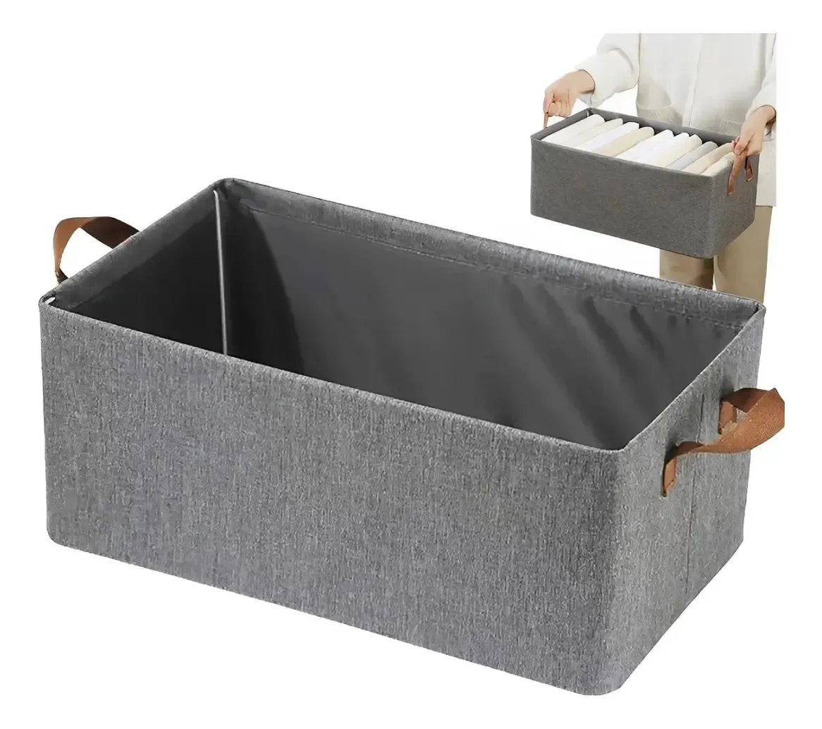Caixa Organizadora Cesto Dobrável Guarda Roupa Closet Grande