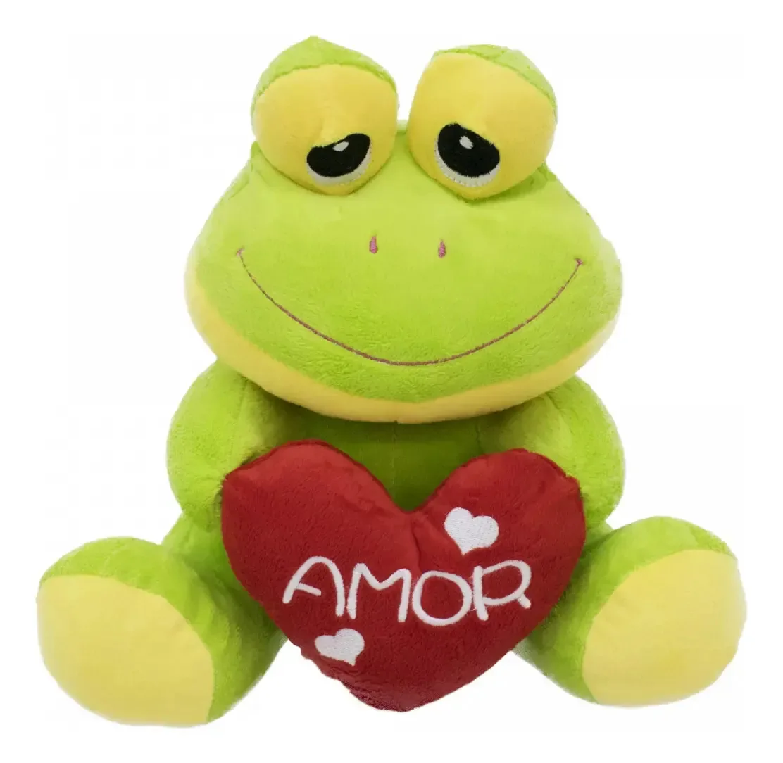 Sapo Coração Amor 28cm - Pelúcia