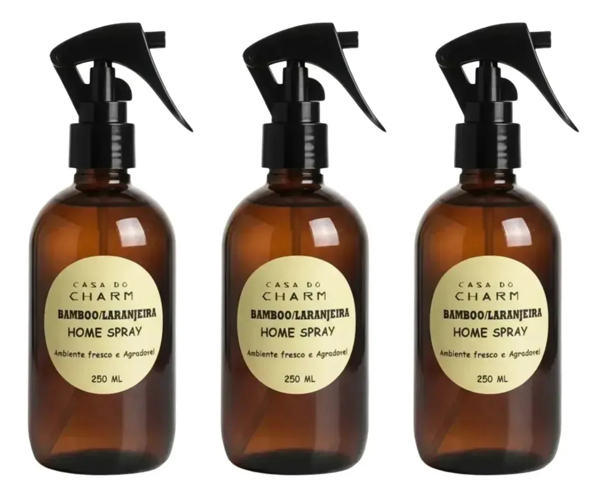 Kit 3 Sprays Aromatizador Ambiente Bamboo Laranjeira 250ml