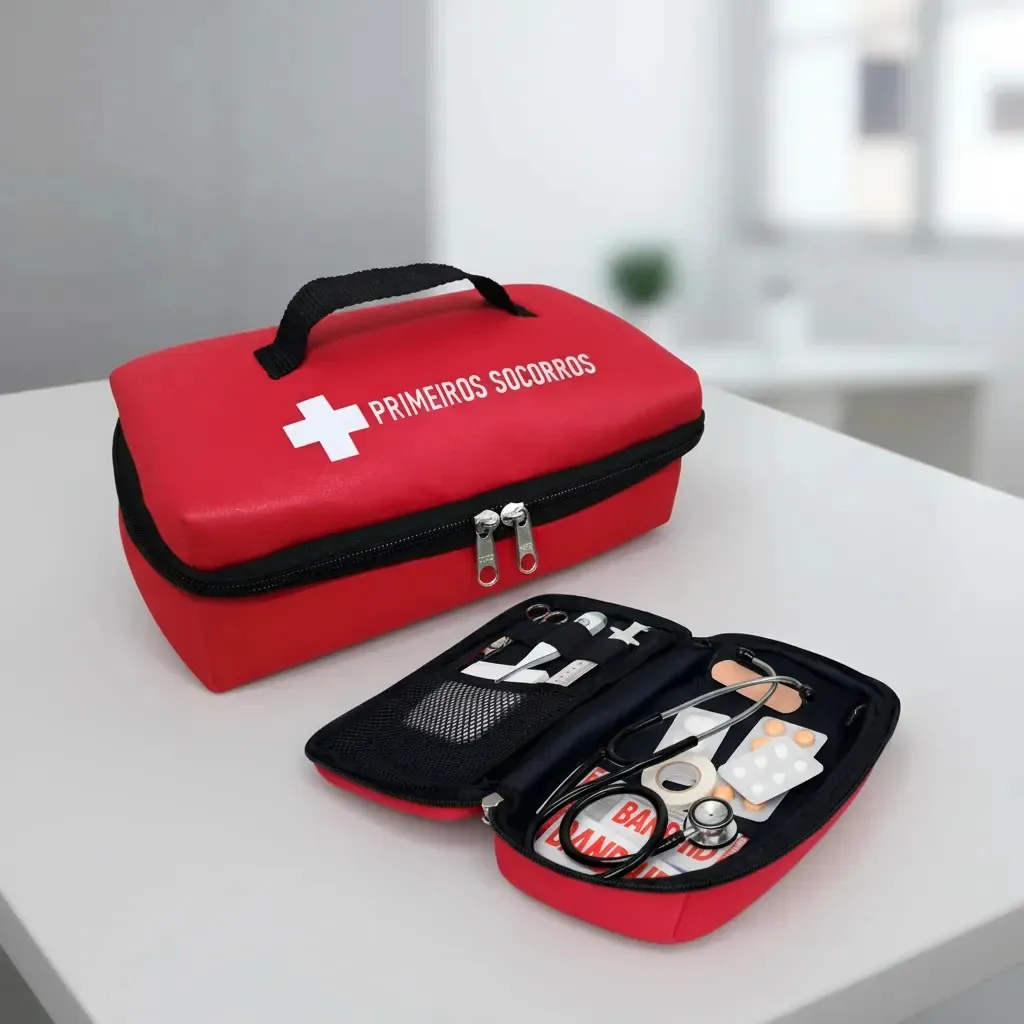 Necessaire Bolsa Maleta Organizadora Emergência Remédios Primeiros Socorros Isoprene