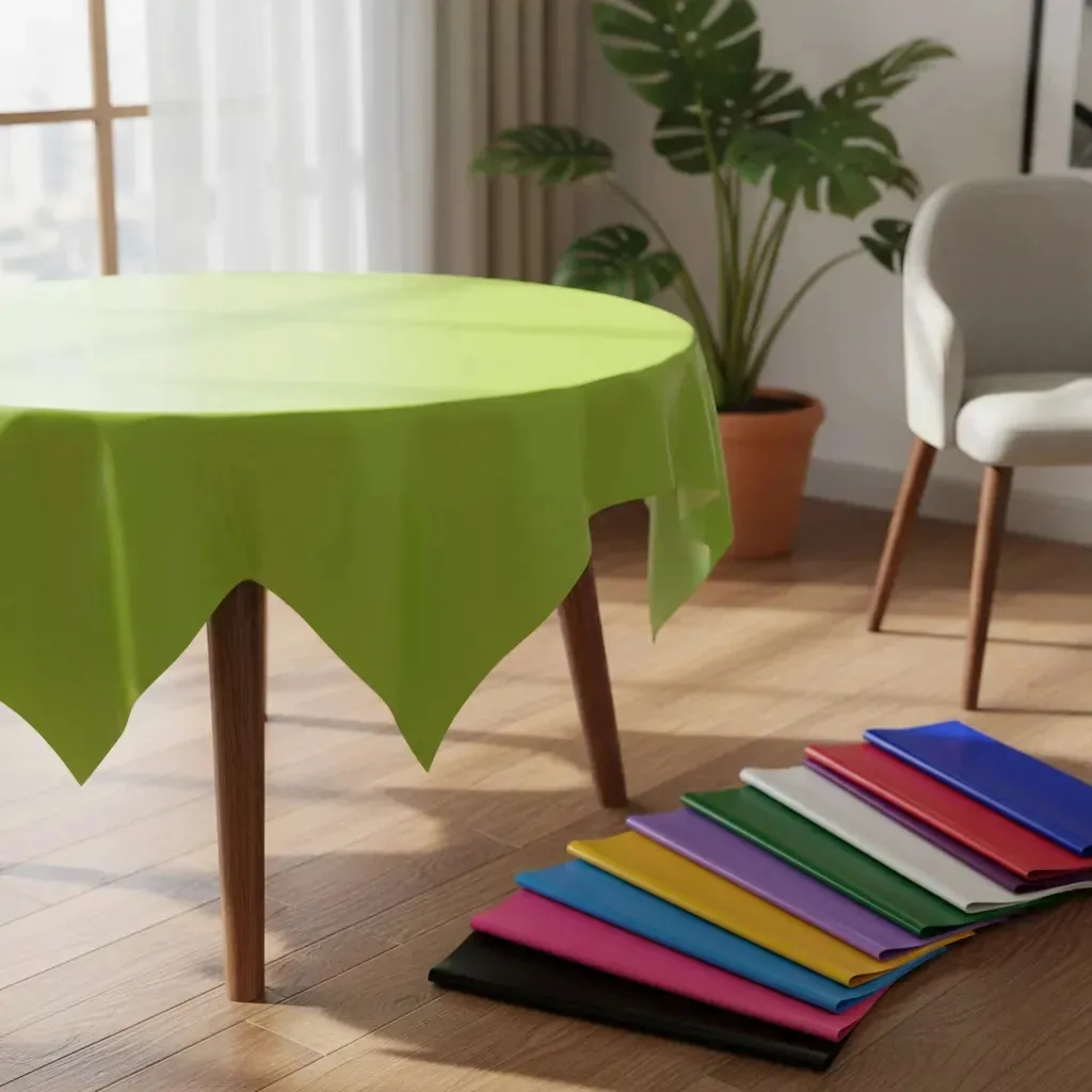 10 Toalhas Mesa Perolizadas 78x78 Descartável Festas Verde-limão