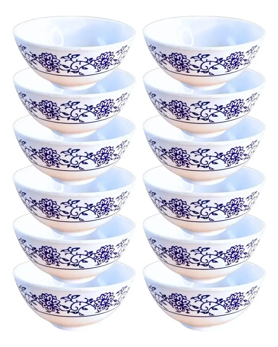 12 Tigelas Bowl Cumbuca P/ Sobremesa Em Melamina 720ml