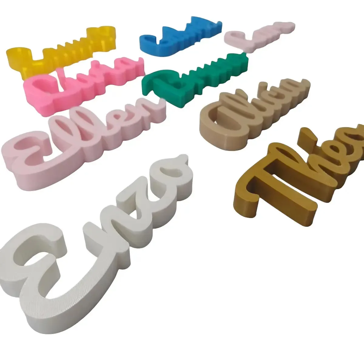 Nome Composto Personalizado 3d Parede Bebê Infantil Até 40cm Cobre