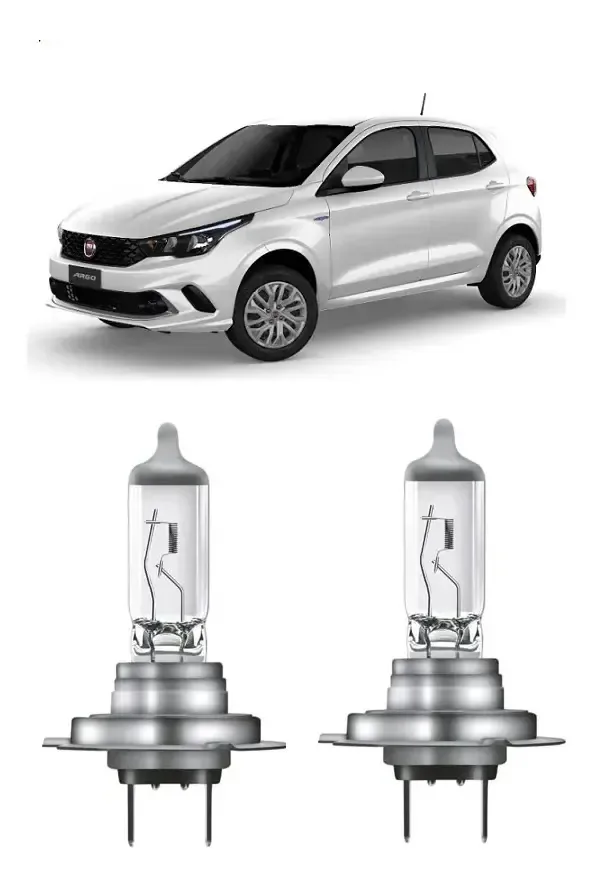 2 Lampada Farol Baixo Fiat Argo 2017 2018 2019 2020 H7