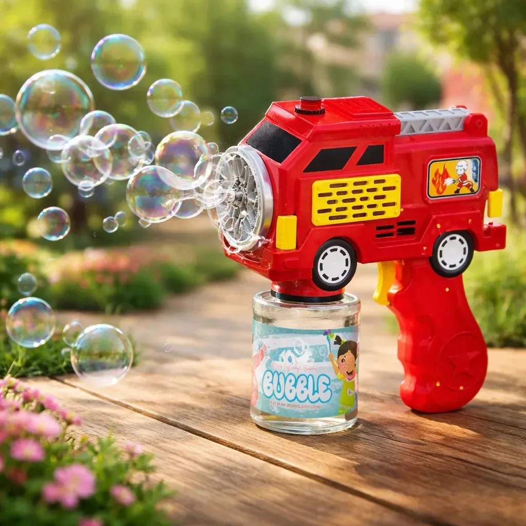 Brinquedo Arminha Lança Bolhas De Sabão Automática Com Luz Vermelho