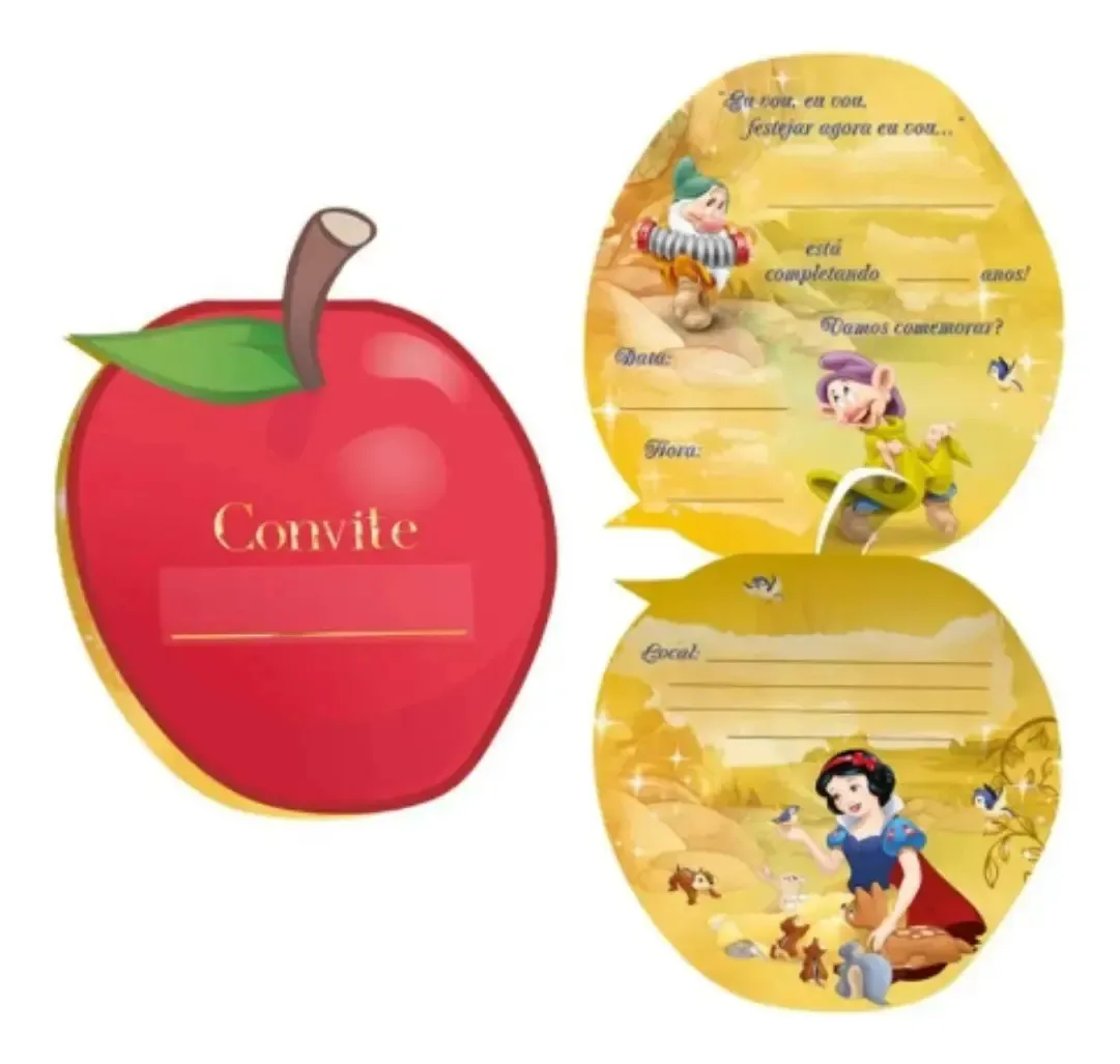 Convite Branca Neve Classica Gde R317 C/08 Regina