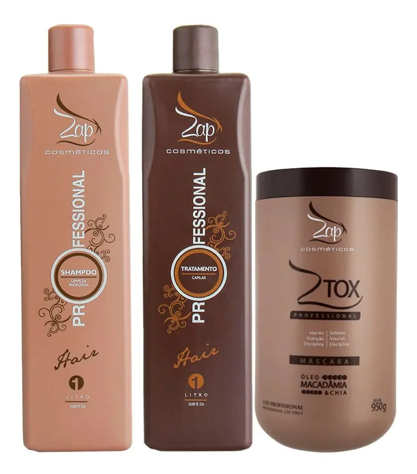 Kit Escova Progressiva Zap Com Botox Zap Professional