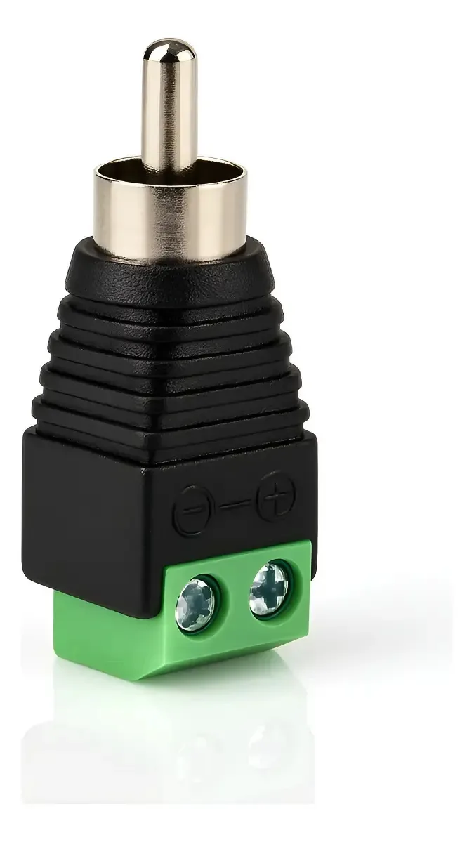 Kit 5 Conector Rca Macho Com Borne - Cftv Audio Video