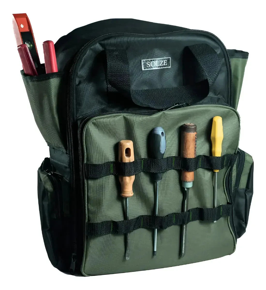 Mochila Bolsa Para Ferramentas De Trabalho Solze Verde-musgo