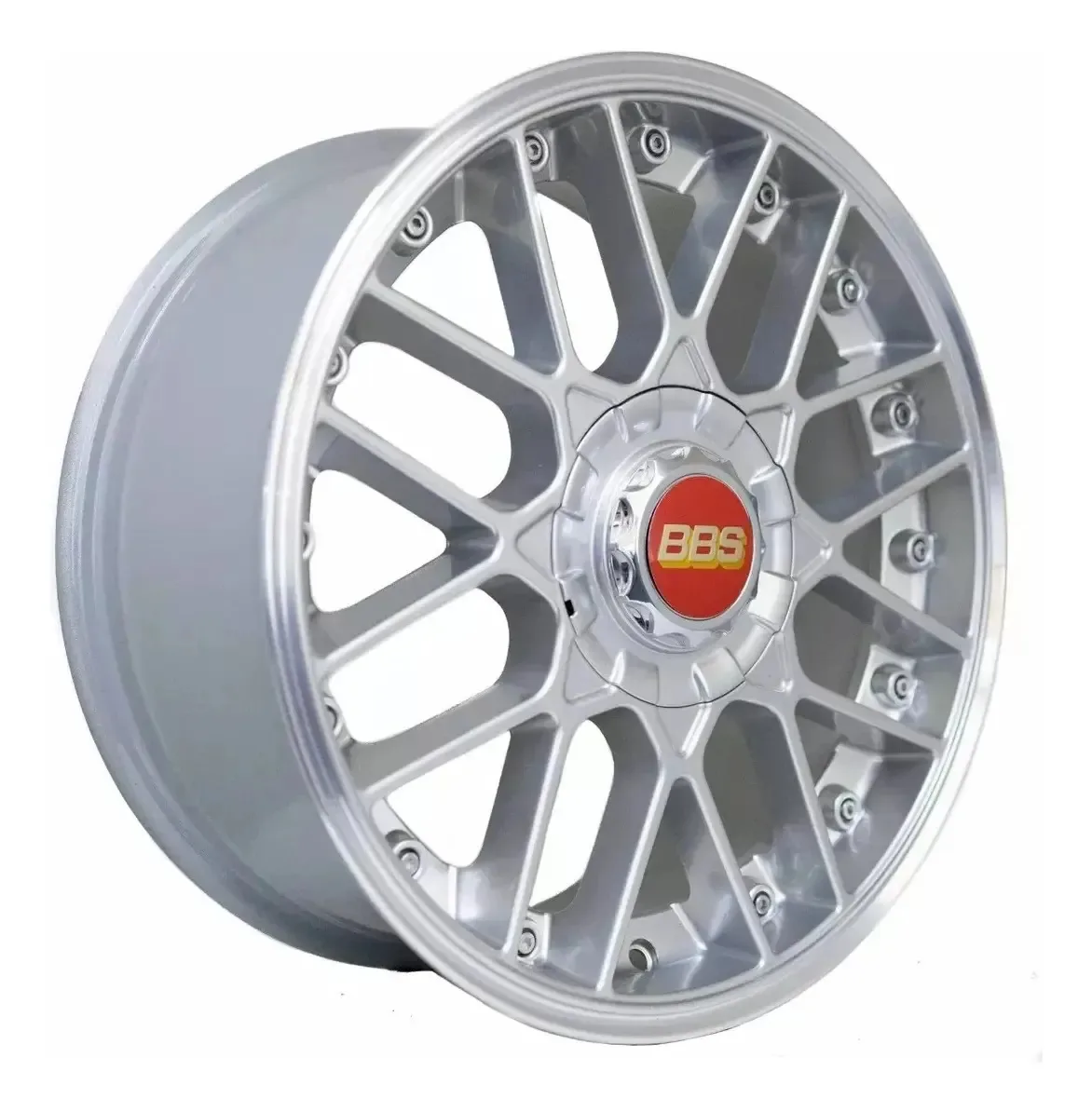 Rodas Aro 17 Bbs Rs 2 4x100 / Jogo + Bicos Cor Prata 4x100