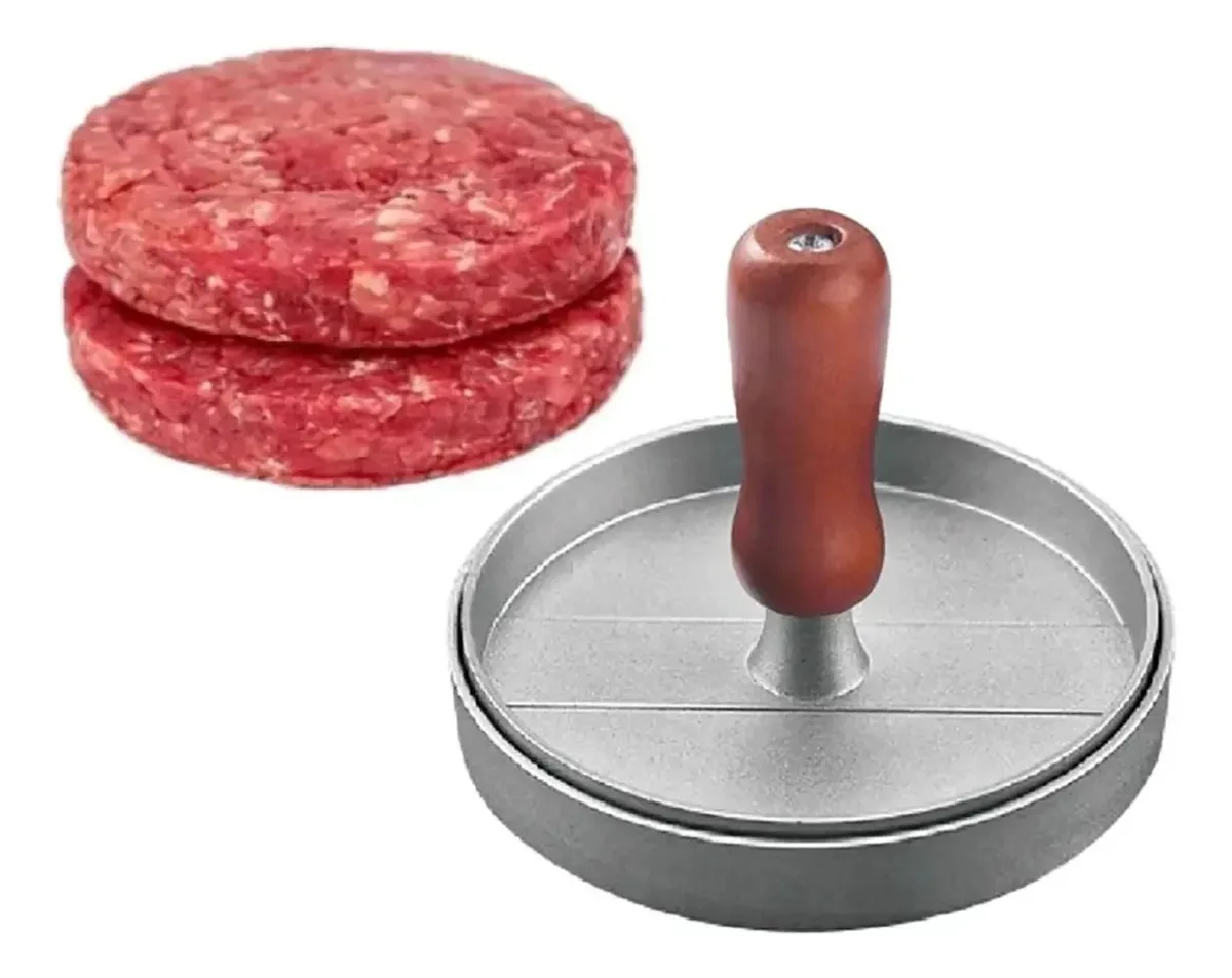 Modelador Forma Prensa Para Hambúrguer Gourmet Em Alumínio